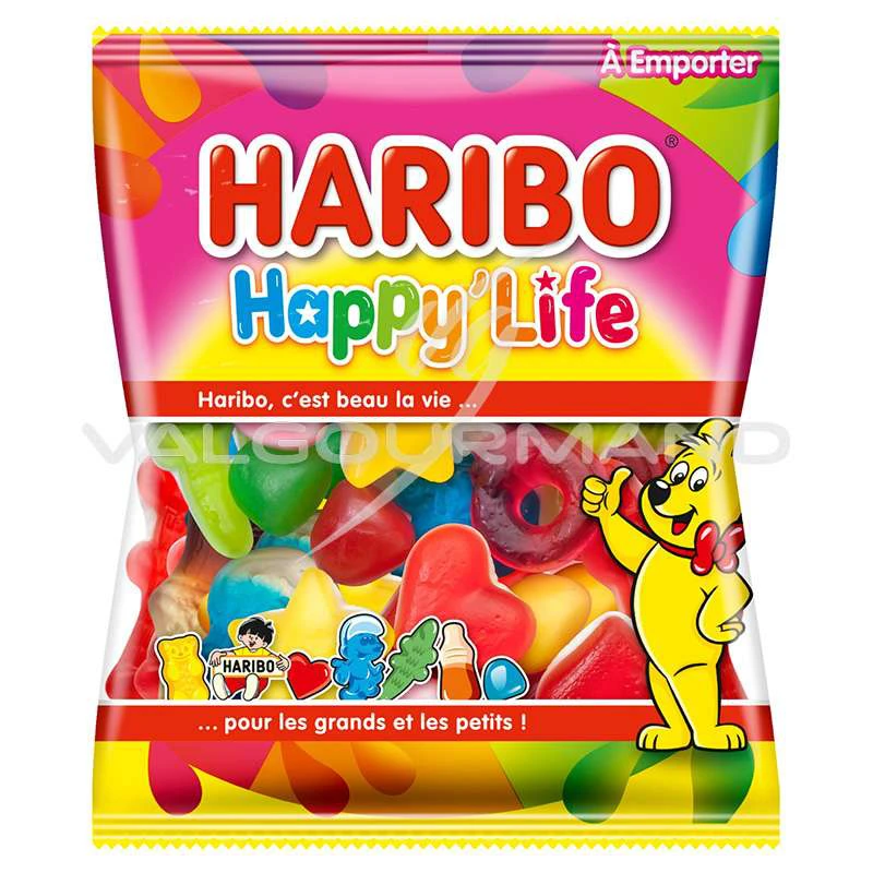 Bonbons Happy Life Haribo - Boîte de 700 g sur