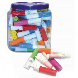 Sucettes sifflet en dextrose Zip Zap - tubo de 125