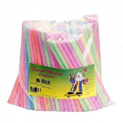 Tubes de poudre citron Rigolos 11cm - le lot de 200 pailles