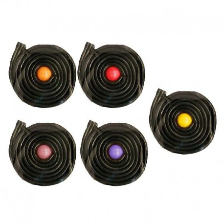 Rouleaux de mètre réglisse avec bille gum 100g - boîte de 28