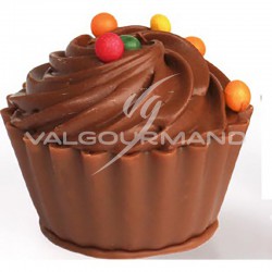 Cupcakes Chocolat au lait fourrés ganache choco crispy - Boîte de 1kg en stock