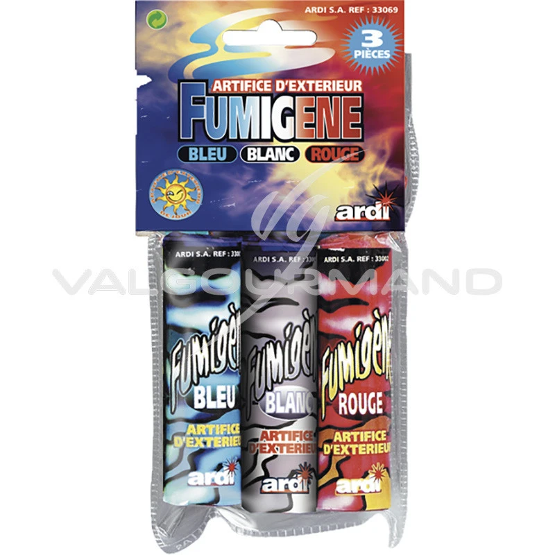 Fumigène à main blanc à bleu - sachet de 2