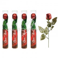 Boutons de roses en chocolat 26cm - le lot de 5 en stock