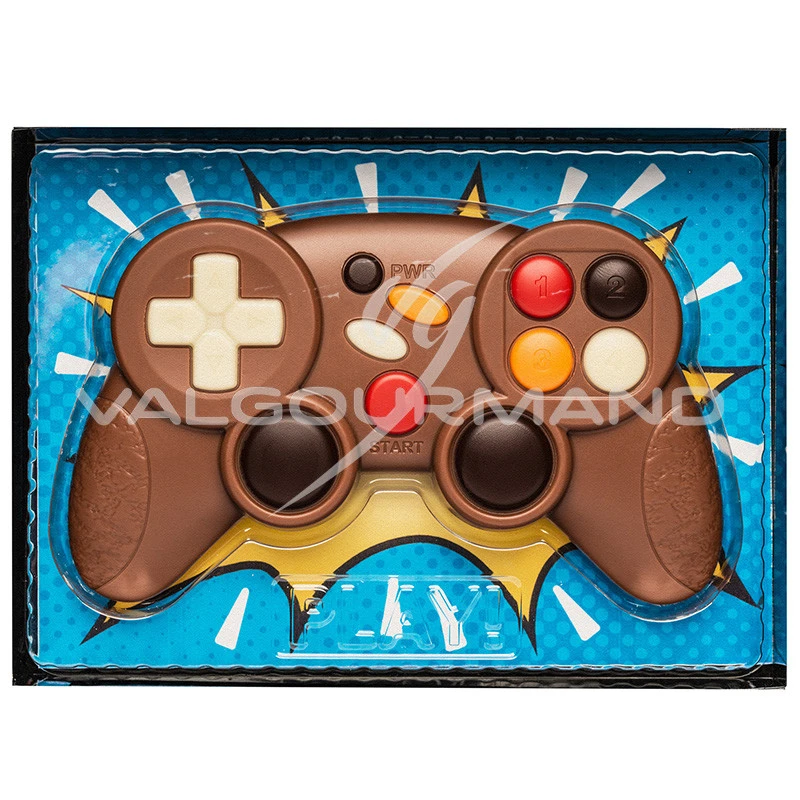 Manette de jeu en chocolat au lait décoré