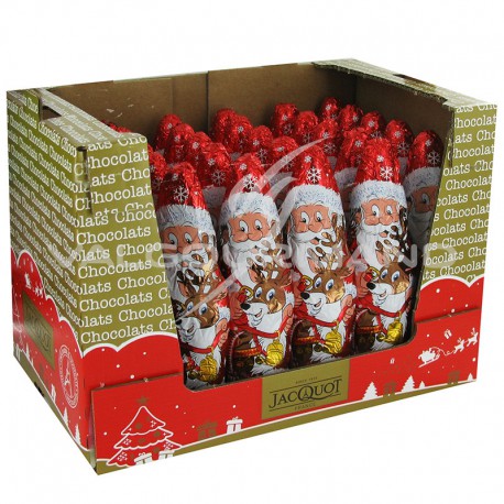 ~Pères Noël en chocolat au lait s/alu 60g - le lot de 30