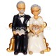 Couple de Seniors sur fauteuil doré H. 15cm - pièce