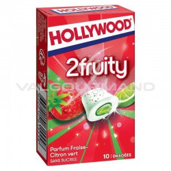 Hollywood dragées 2fruity fraise/citron SANS SUCRES - 16 étuis