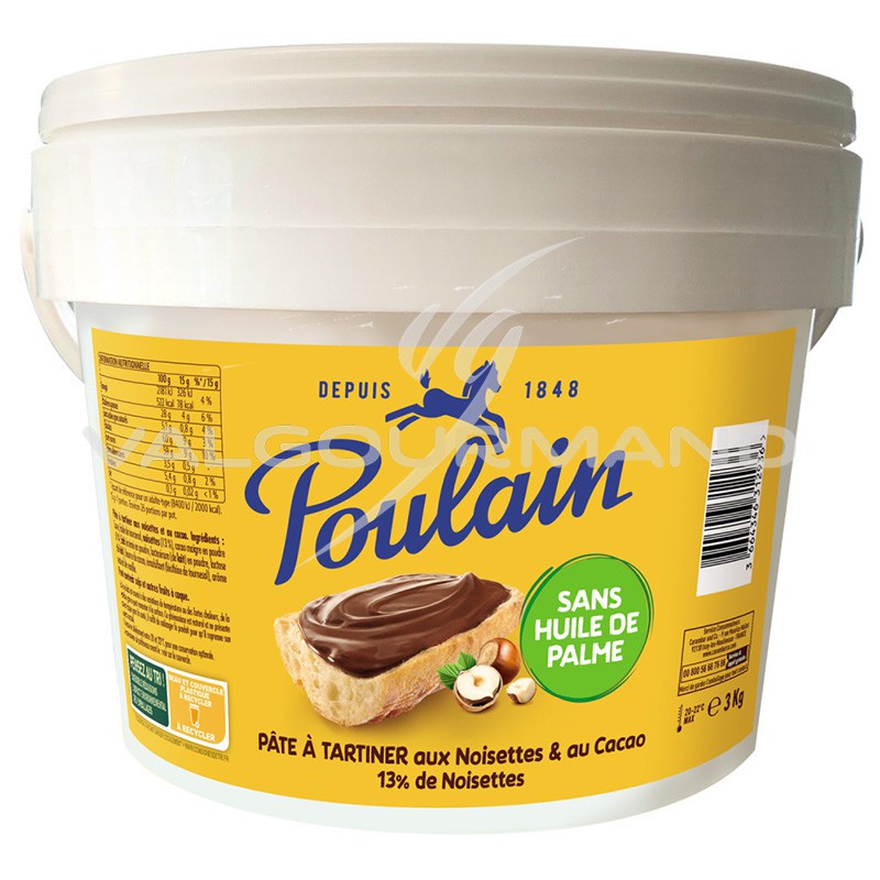 Pâte à tartiner Poulain cacao noisette pot 3kg - sans huile de palme