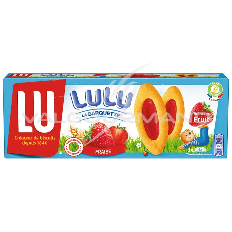 Barquettes Lulu fraise LU - paquet de 120 g