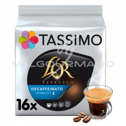 Tassimo l'Or Espresso Décaféiné 105.6g (16 dosettes) - les 5 paquets en stock