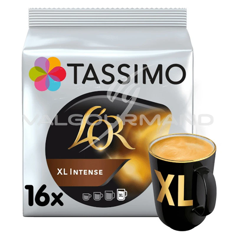 Tassimo, 80 Dosettes Café Long Intense L'OR, Compatibles avec les machines  TASSIMO, 80 Cafés, Intense et Corsé, 5 packs de 16 dosettes