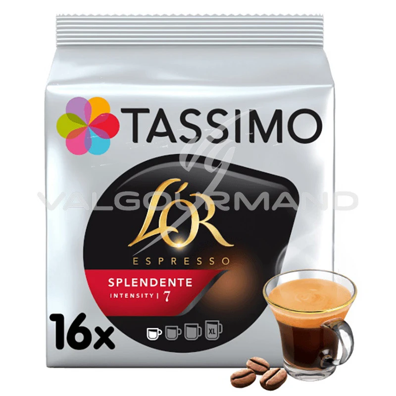 Tassimo LOR Caf Espresso Splendente 112g 16 dosettes les 5