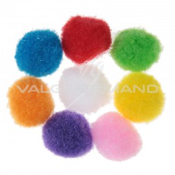 Pompons mini multicolores - 50 pièces