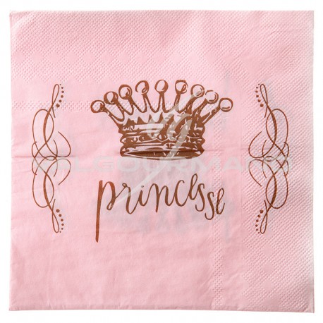 Serviettes de table Princesse - 20 pièces