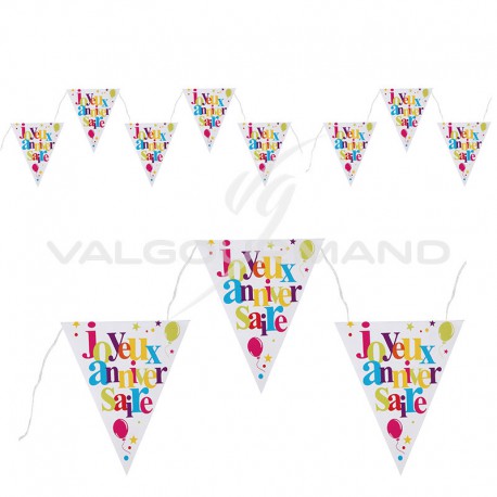 Banderole Joyeux Anniversaire 7 Triangles Banderole Joyeux Anniversaire 7 Triangles