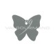 Etiquettes papillon GRIS - 4 vignettes