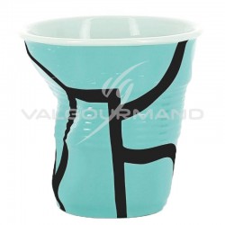 Gobelet froissé 8cl Revol All Over fond TURQUOISE