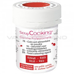 Colorant alimentaire en poudre 5g Scrapcooking ROUGE en stock