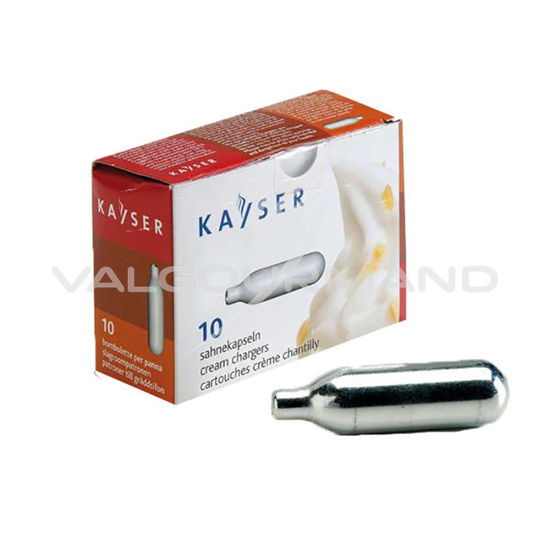Lot de 10 capsules pour siphon Kayser