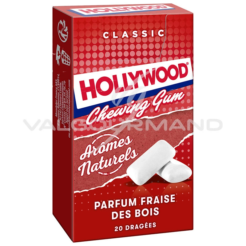 B.20 Etuis Hollywood Chewing-gum classique - Gum tablette et