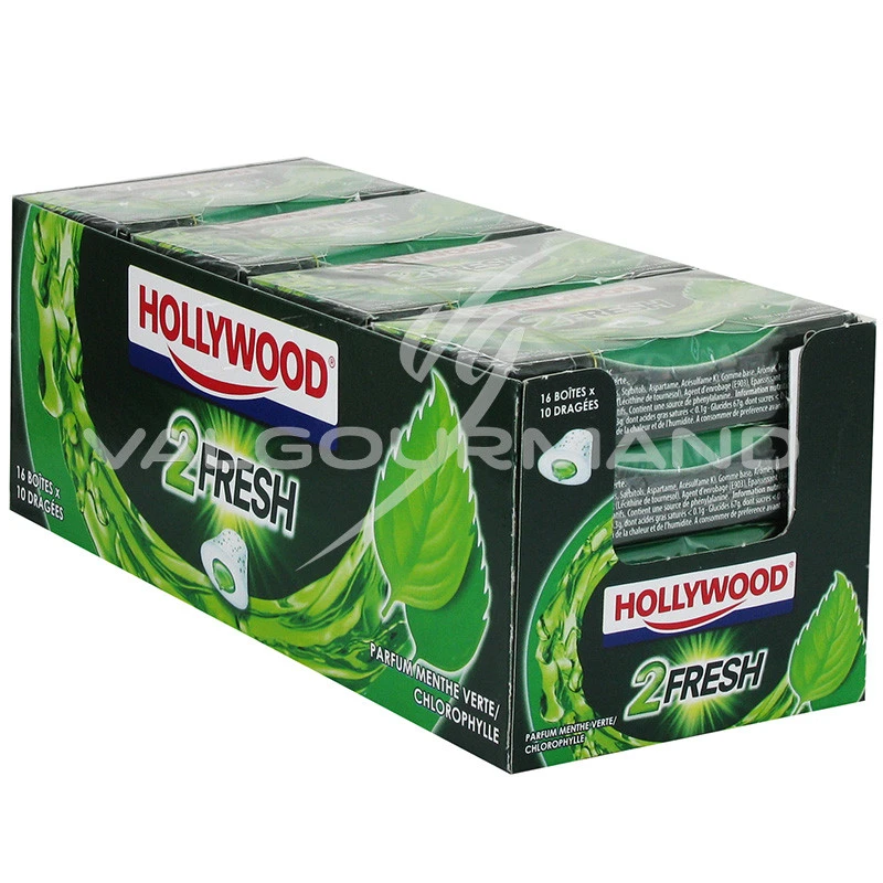 Chewing-gum à la menthe verte sans sucres 2Fresh HOLLYWOOD