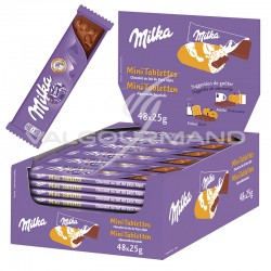 Mini tablette Chocolat au lait Milka 25g - boîte de 48 en stock