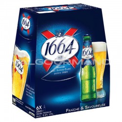 1664 blonde verre - 4 packs de 6x25cl