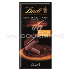 Chocolat noir extra Lindt 110g - 20 tablettes en stock
