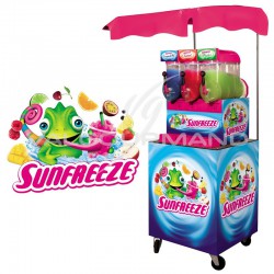 PRECOMMANDE Machine à Granité / Granita 3 bacs x10L - pack complet + support charriot Sun Freeze