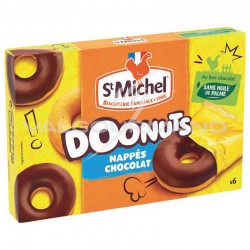 Doonuts nappés chocolat St Michel 180g - 9 boîtes