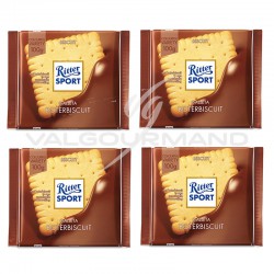 Lot de 4 tablettes Ritter Sport biscuit 100g en stock