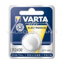 Piles boutons CR2430 Lithium 3V Varta - le lot de 10 (soit 0.95€ pièce !) en stock