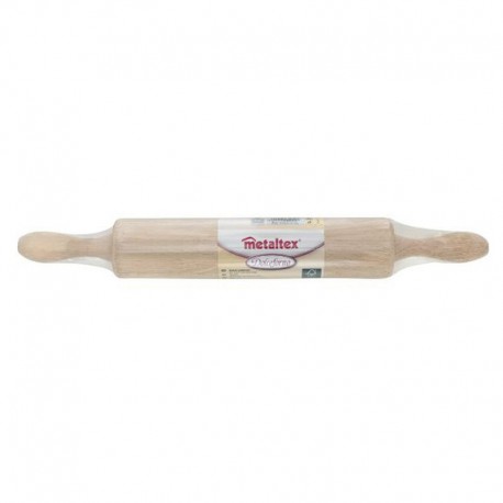 Rouleau à pâtisserie avec poignées Métaltex BOIS