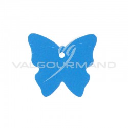 Etiquettes papillon TURQUOISE - 4 vignettes en stock