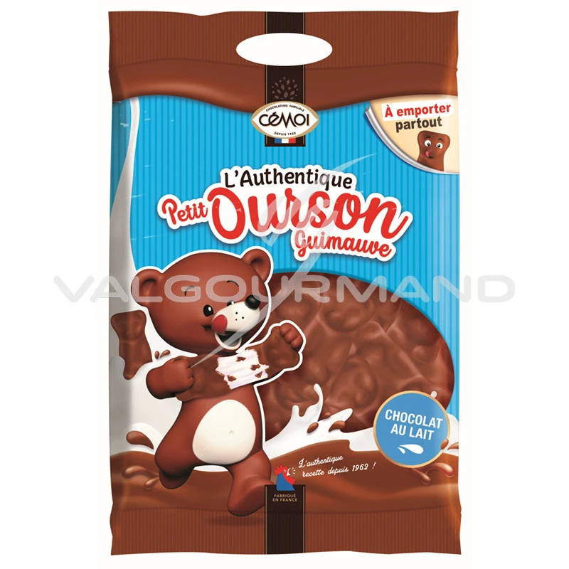 Oursons en guimauve chocolat au lait 91g - 14 sachets