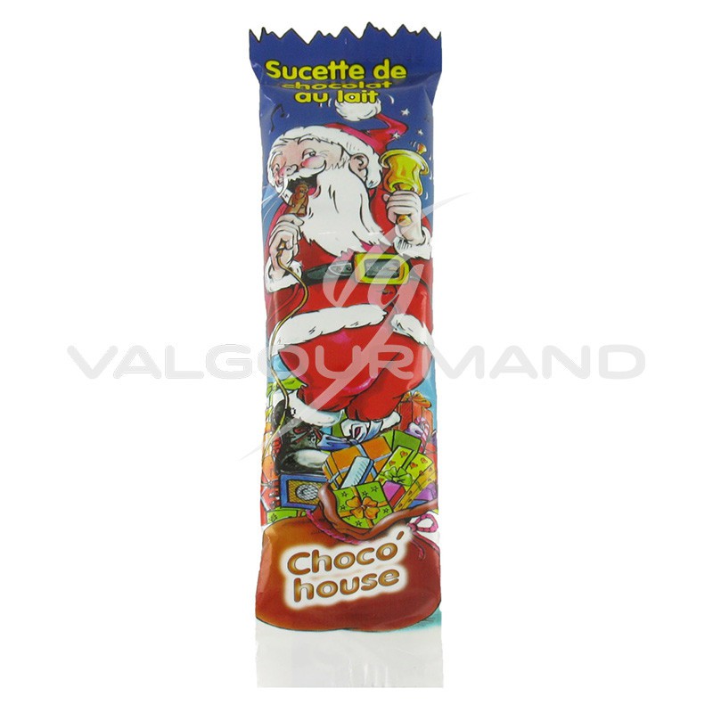 2 Pères Noël garnis de 20 chocolats KINDER Schokobons et Mini