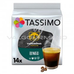 Tassimo Columbus Lungo 89,4g (14 dosettes) - les 5 paquets en stock