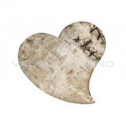 Coeurs en écorce de bois naturel - 10 pièces