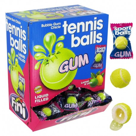Bubble gum Balles de Tennis - boîte de 200