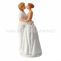 Statuette couple de femmes H. 14cm - pièce en stock