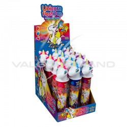 Sucettes Flash pop unicorn Licornes - boîte de 12 en stock