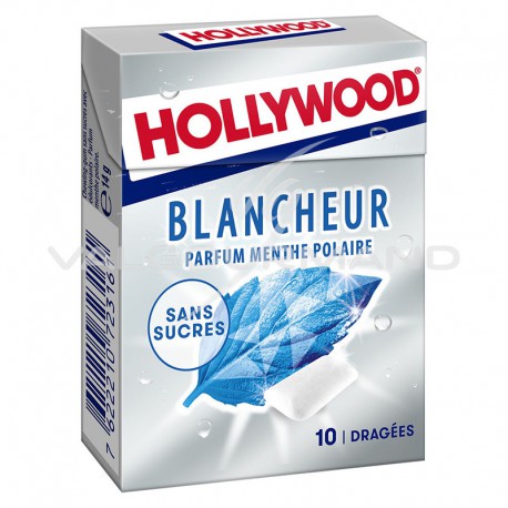Hollywood dragées blancheur menthe polaire SANS SUCRES - 20 étuis