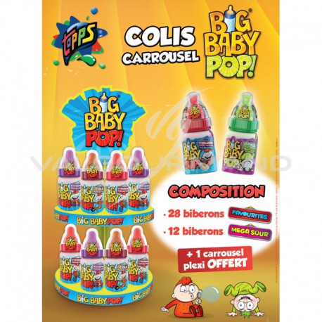 Big Baby pop sucettes - caroussel de 40