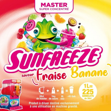 Concentré arôme FRAISE / BANANE 1L pour Granité / Granita