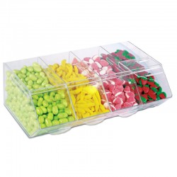 Présentoir transparent 4 compartiments Fini
