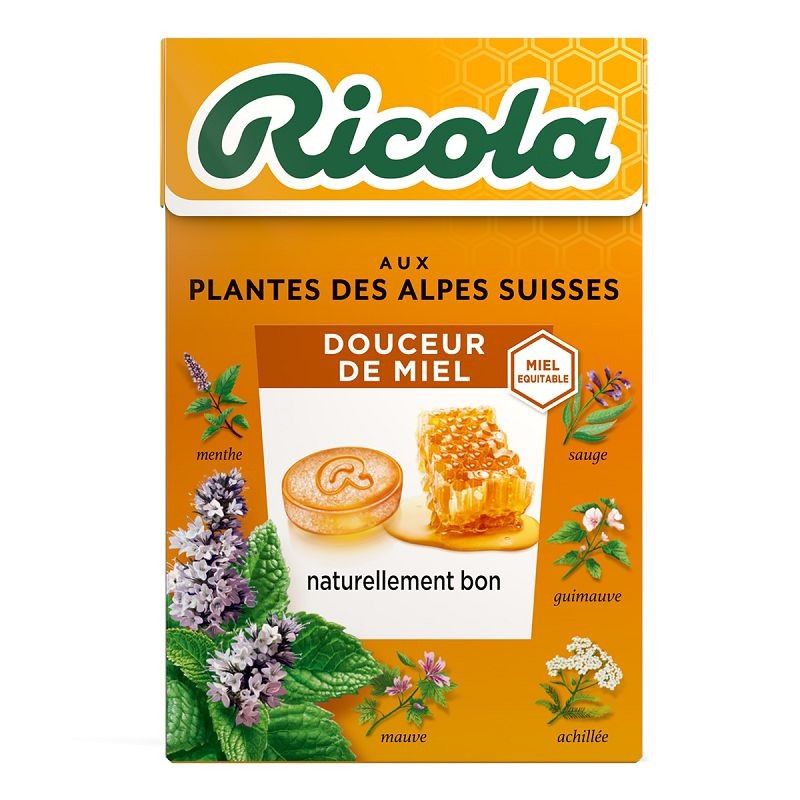 Ricola Douceur de Miel 50g sans sucres - 20 étuis