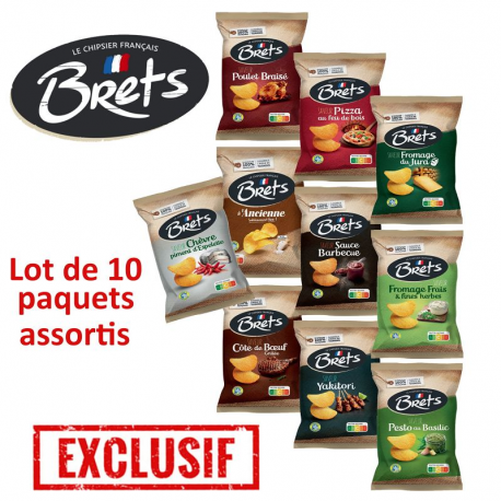 Assortiment de chips Brets 125g - 10 paquets