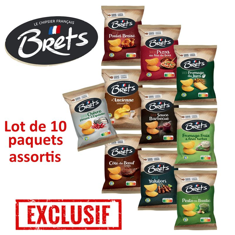 Chips Brets bacon grille 125g - 10 paquets