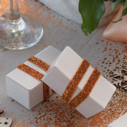 Ruban velours pailleté Autocollant 10MM CUIVRE - pièce