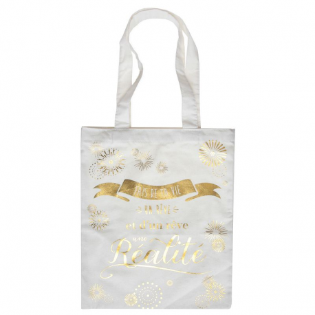 Sac de coton tote bag décor OR - pièce
